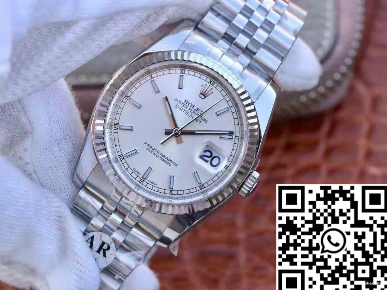 36MM AR V2 Dial Factory Silver 116234 Datejust Rolex 0109